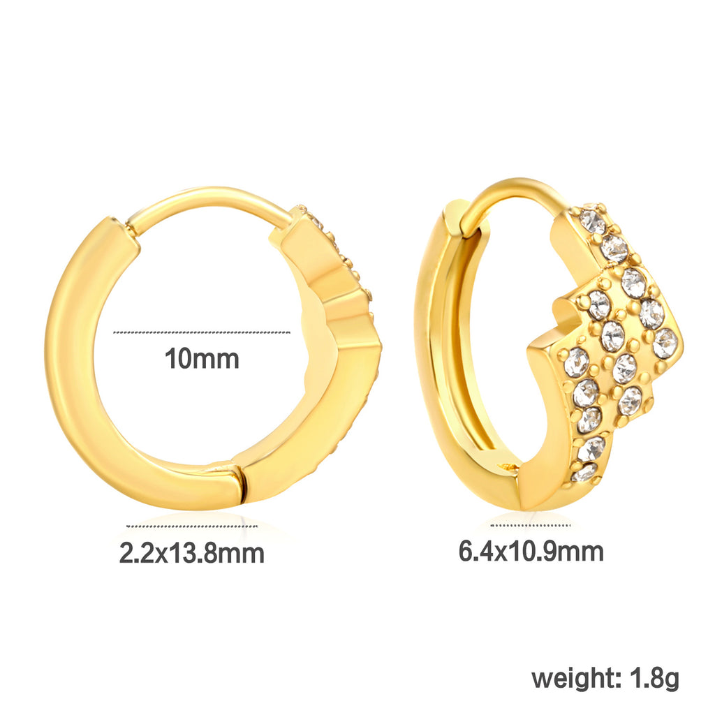 Damen elegante Creolen mit funkelnden Zirkonia Shop Nory