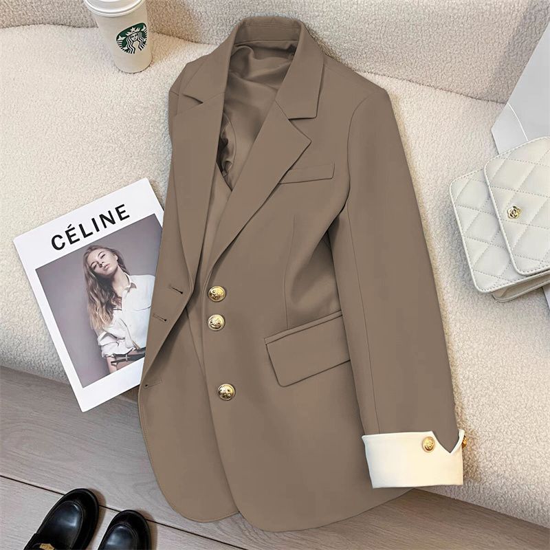 Damen Eleganter Blazer mit goldenen Knöpfen Shop Nory