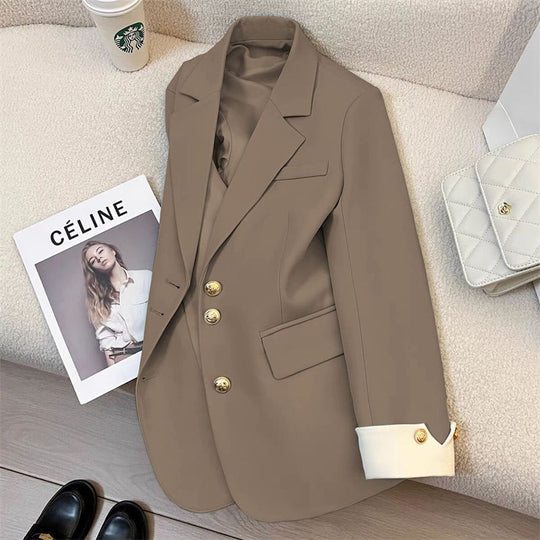 Damen Eleganter Blazer mit goldenen Knöpfen Shop Nory
