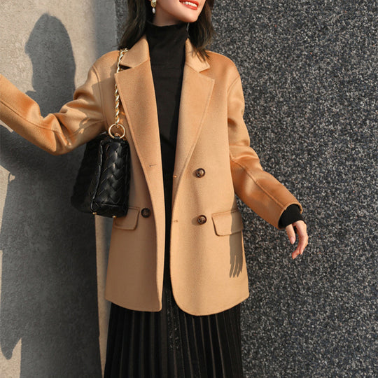 Damen Eleganter Langblazer mit doppelter Knopfleiste Shop Nory