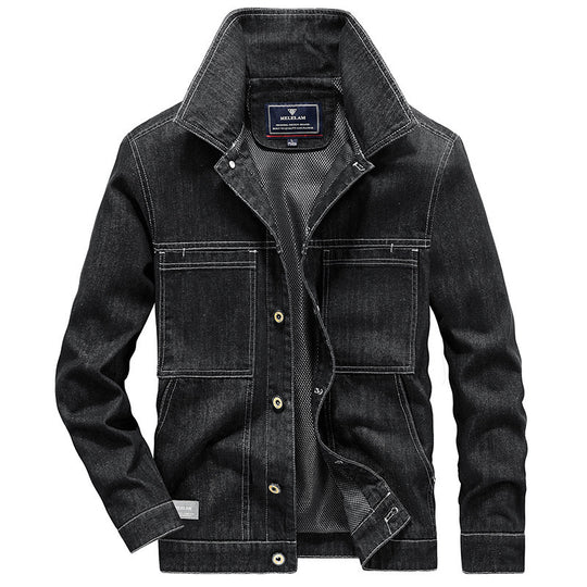 Herren Robuste Denim-Workerjacke mit Netzfutter Shop Nory