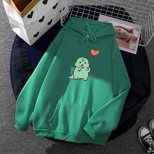 Damen nan Kapuzenpullover im Relaxed-Fit mit botanischer Frucht-Illustration und Kängurutasche Shop Nory