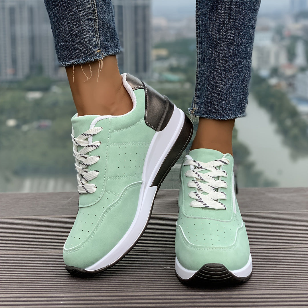 Damen Komfort-Keil-Sneaker mit seitlichem Zipper und dämpfender Plateau-Sohle Shop Nory