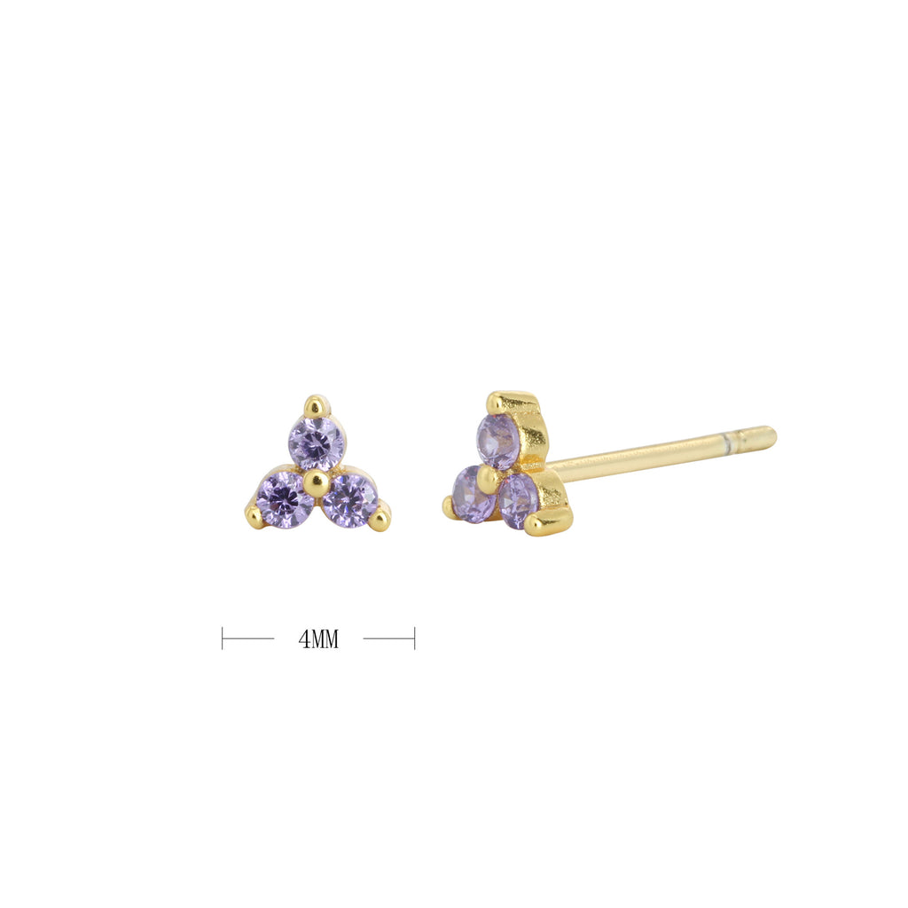 Damen Ohrstecker mit funkelnden blauen Kristallen und hochwertigem 925 Sterling Silber Shop Nory