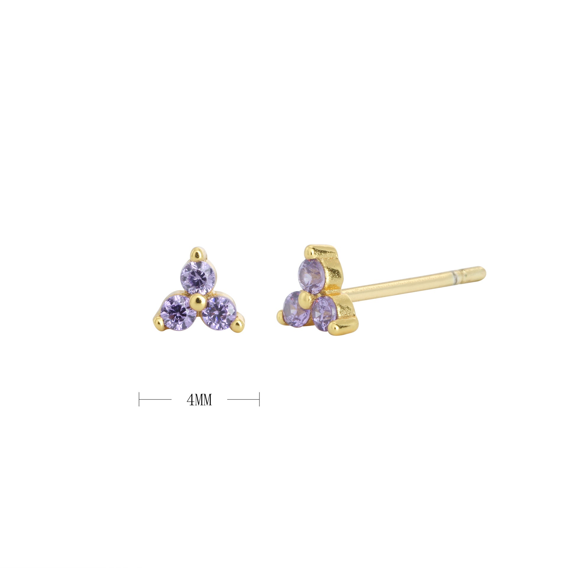 Damen Ohrstecker mit funkelnden blauen Kristallen und hochwertigem 925 Sterling Silber Shop Nory