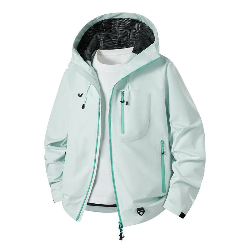 Herren Technische Softshell-Hoodiejacke mit wasserabweisender Membran und Mesh-Futter Shop Nory