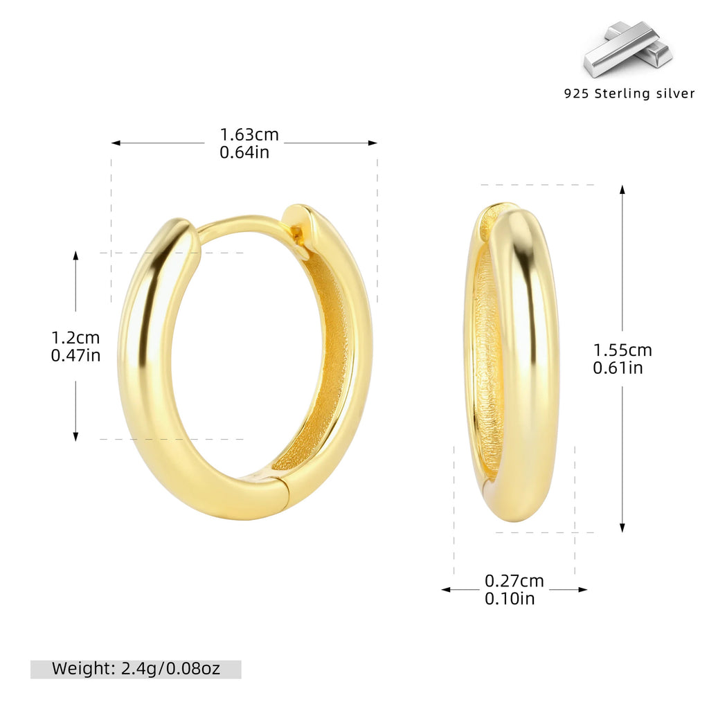 Damen Creolen in elegantem, modernem Design aus hochwertigem 925 Sterling Silber Shop Nory