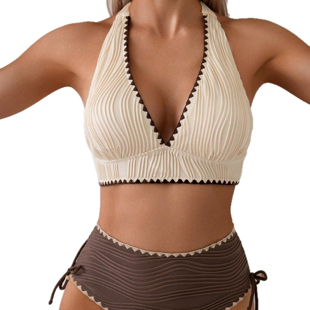 Damen Hochtailliertes Bikini-Set mit Rüschendetails