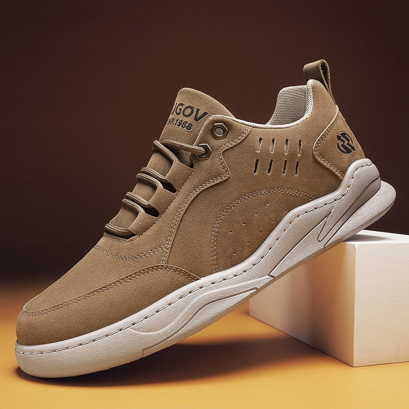 Herren Veloursleder-Freizeit-Sneaker mit gepolstertem Komfortfußbett und rutschfester Gummisohle Shopy Nory