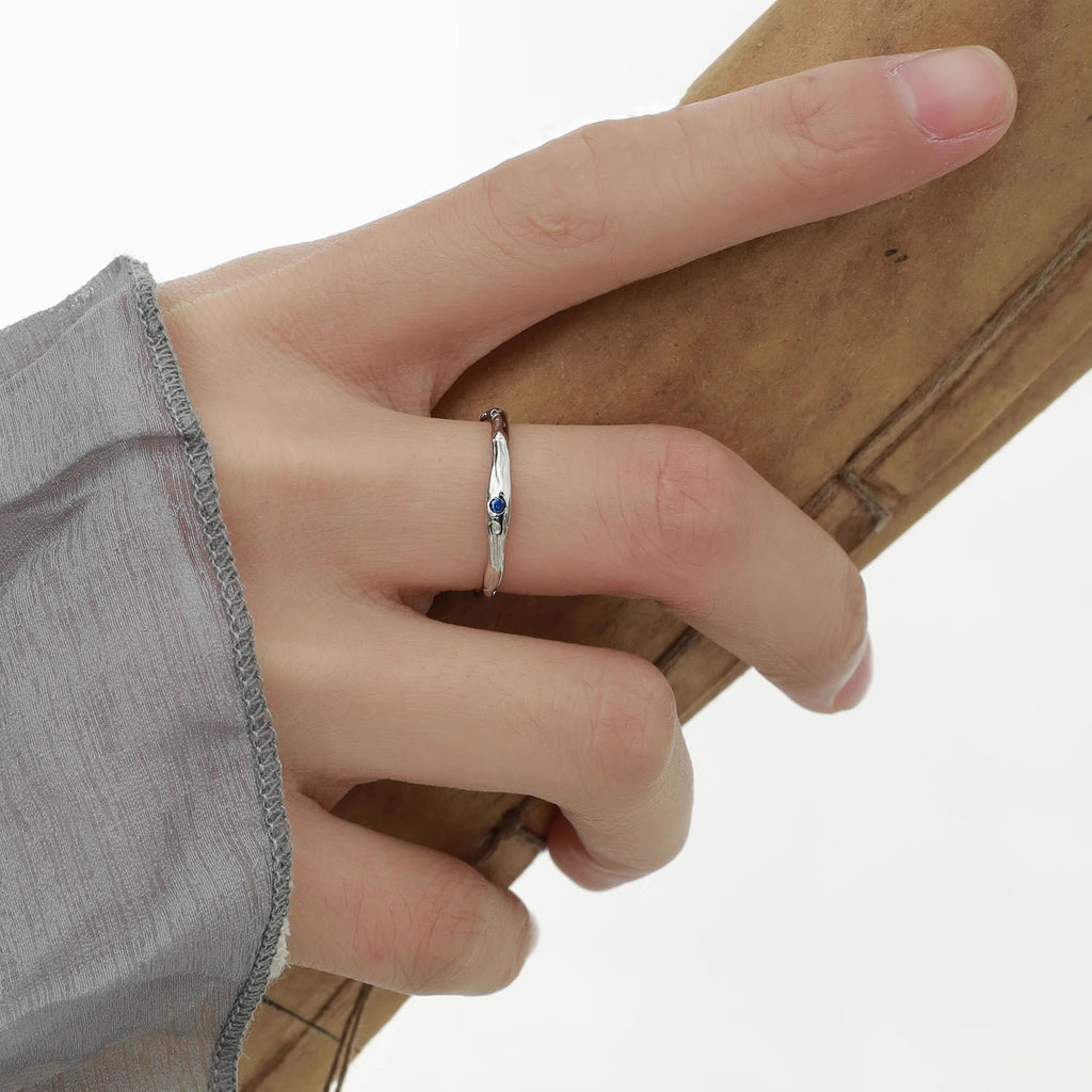Damen Offener Ring mit einzigartigem Schlangendesign und buntem Stein Shop Nory