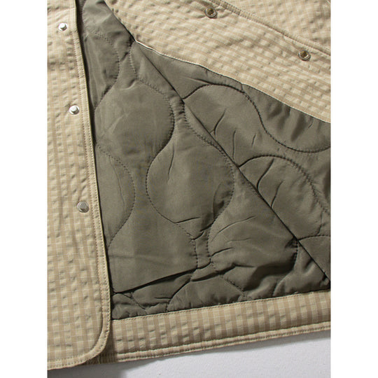 Herren Steppjacke ohne Kragen mit Druckknopfverschluss und seitlichen Eingrifftaschen Shop Nory