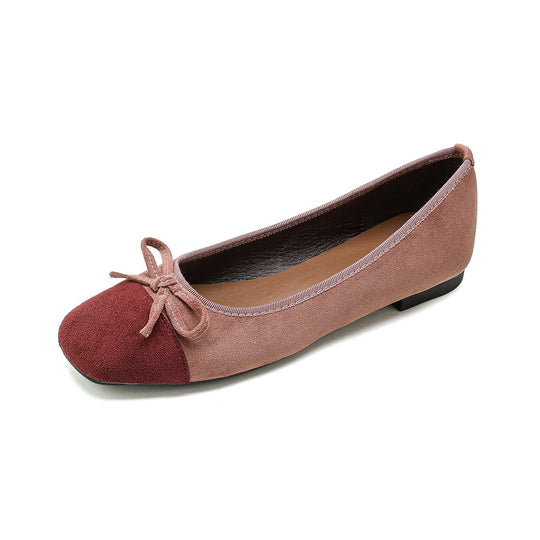 Damen elegante Ballerinas mit modischem Schleifenakzent und hochwertigem Obermaterial