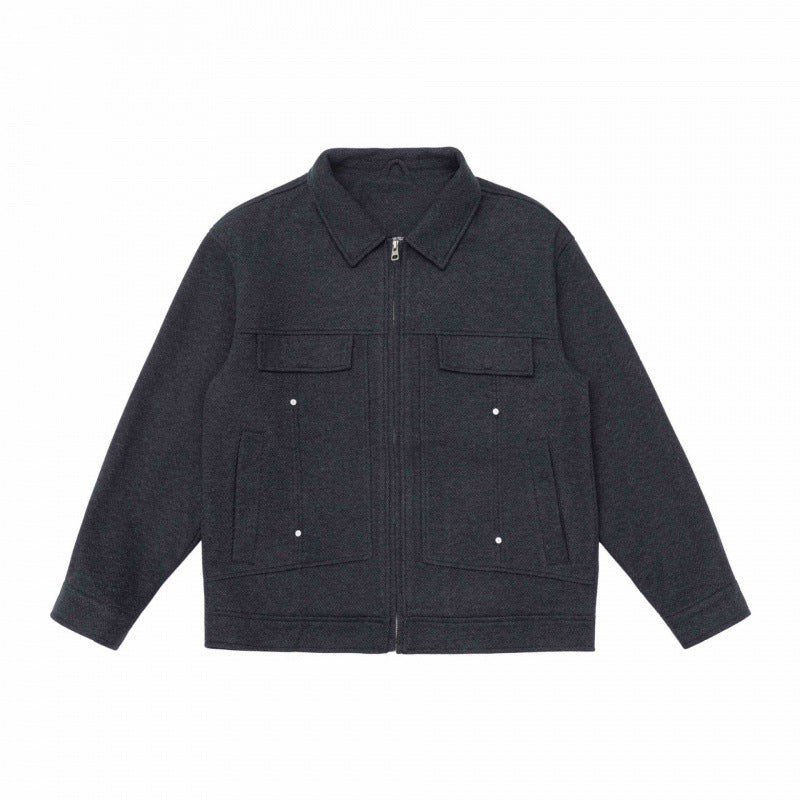 Herren Boxy-Hemdjacke mit Reißverschluss, Brustklappen und aufgesetzten Taschen Shop Nory