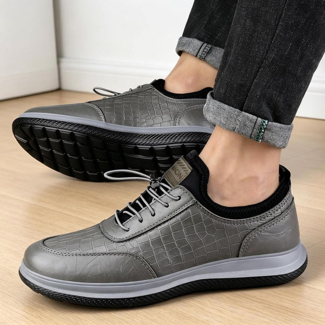 Herren Elegante Sneakers aus Kunstleder mit Kroko-Optik Shop Nory