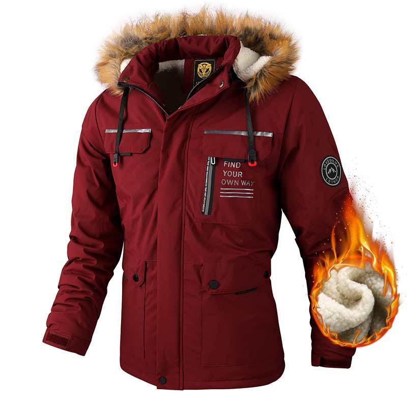 Herren Arktis-inspirierter Funktionsparka mit Teddyfutter und abnehmbarer Kunstfellkapuze Shop Nory