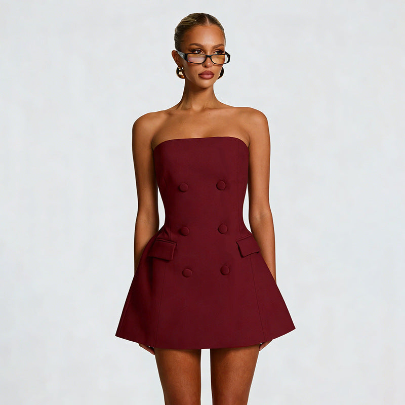 Damen Elegantes Abendkleid mit Off-Shoulder-Design und Fließendem Cape