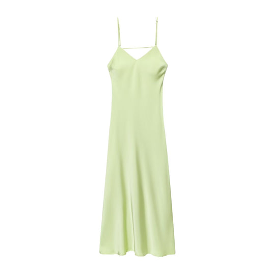 Damen Sommerliches Spaghettiträgerkleid mit schmeichelndem Schnitt und fließendem Stoff