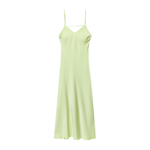 Damen Sommerliches Spaghettiträgerkleid mit schmeichelndem Schnitt und fließendem Stoff