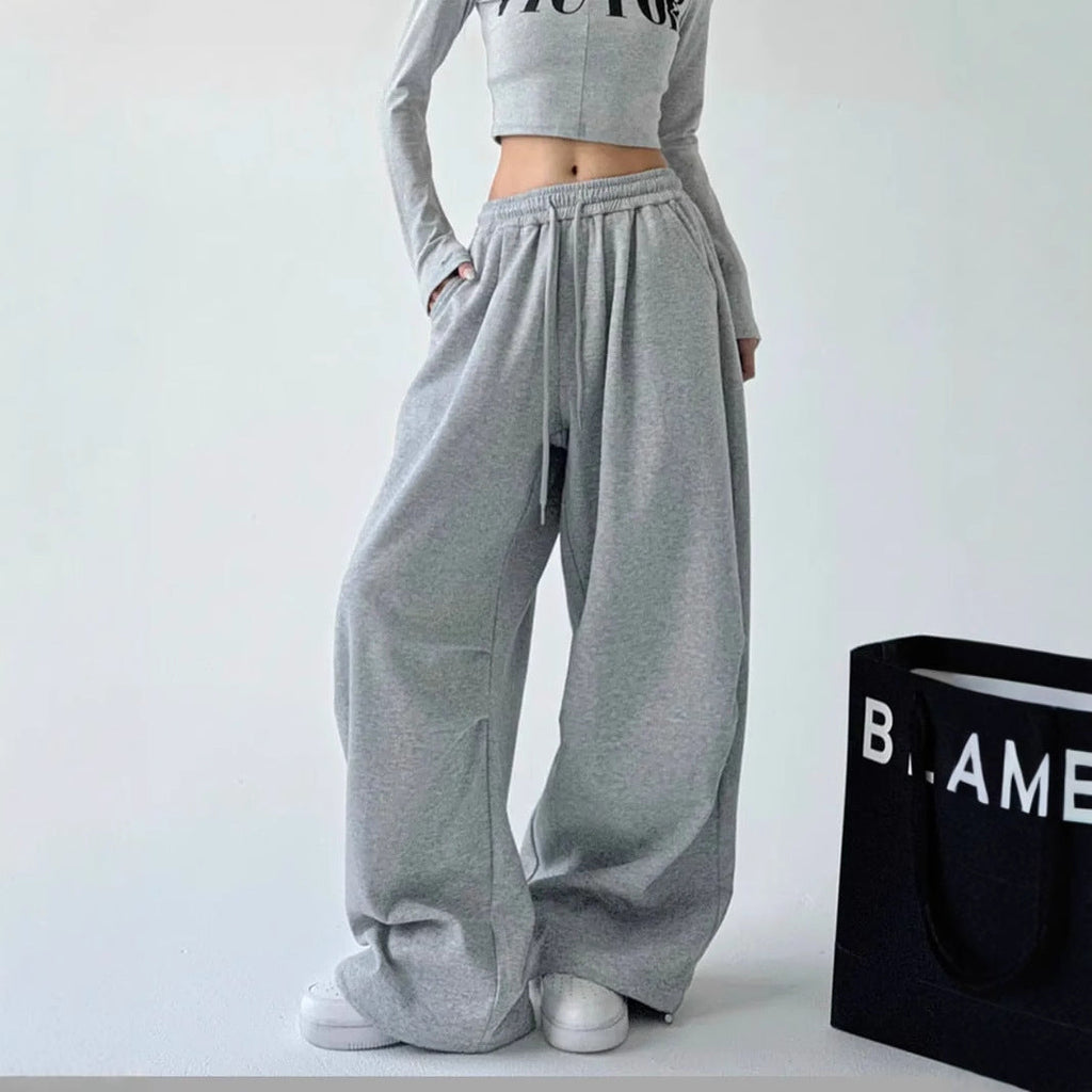 Damen Bequeme weite Jogginghose mit elastischem Bund und praktischen Taschen