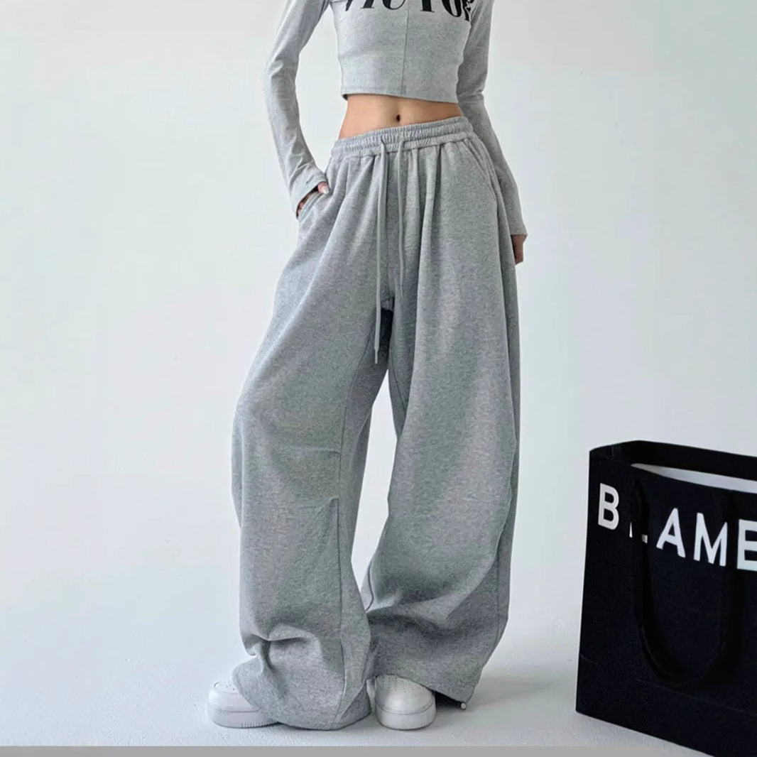 Damen Bequeme weite Jogginghose mit elastischem Bund und praktischen Taschen