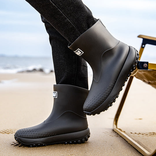 Unisex Wasserdichte Kurz-Gummistiefel mit rutschfester Noppenlaufsohle und wärmeisolierender Innensohle Shop Nory