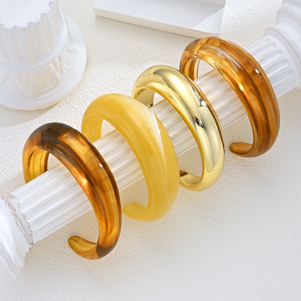 Damen Armband-Set mit eleganten Acryl- und Metallakzenten Shop Nory