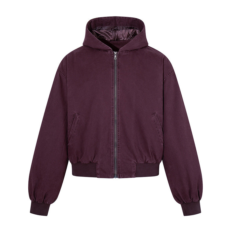 Damen Kurz geschnittene Kapuzen‑Bomberjacke mit wattierter Fütterung und elastischem Saum Shop Nory