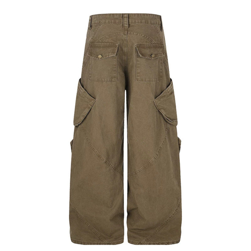 Damen Weite High‑Waist Cargo‑Culottehose mit Multi‑Taschen Shop Nory