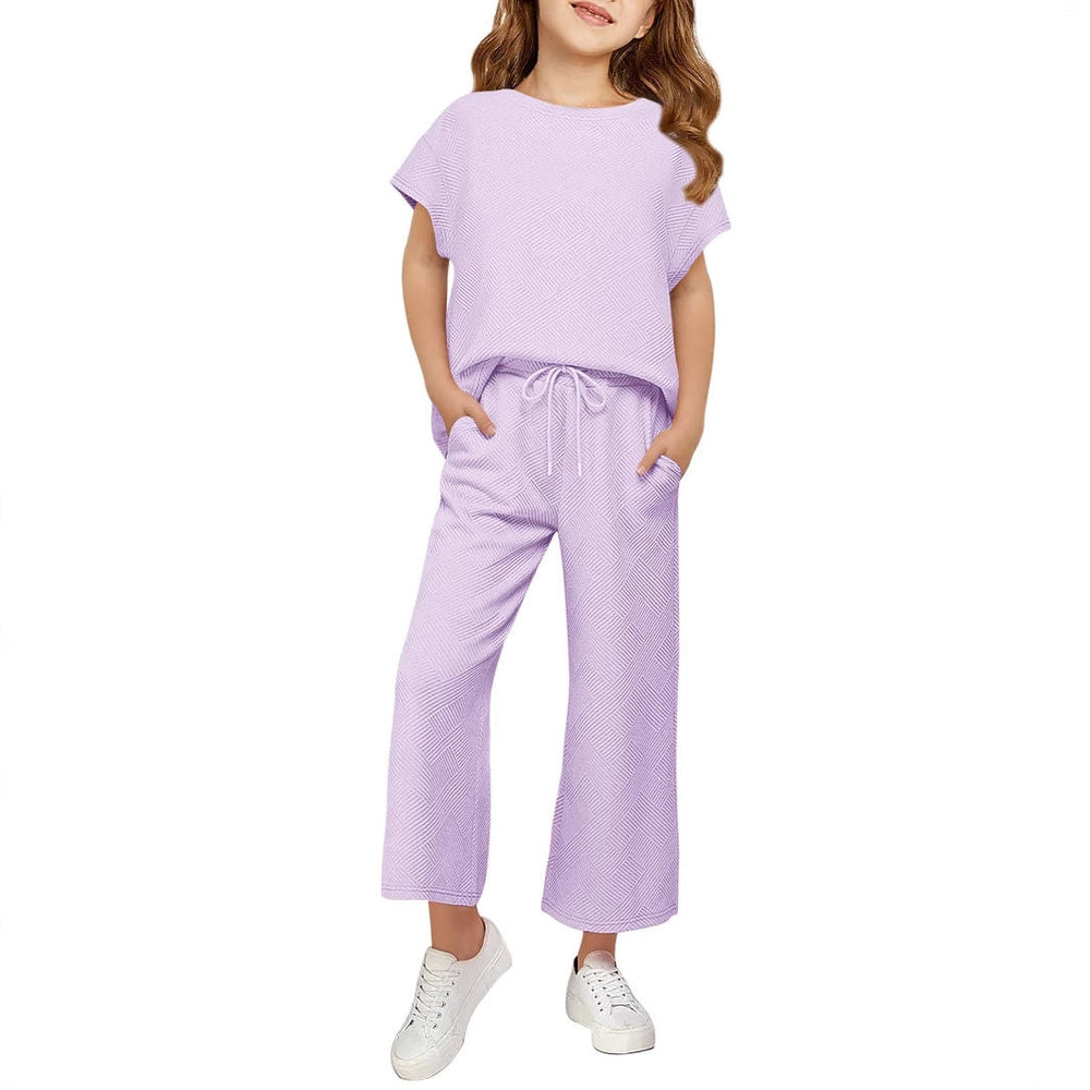 Damen lässiges Schlafanzug-Set mit weitem Oberteil und lockeren Hosen Shopnory