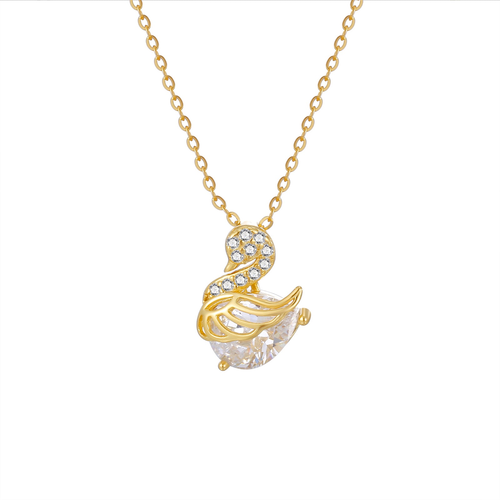 Damen Halskette mit eleganter Schwanenansicht Shop Nory