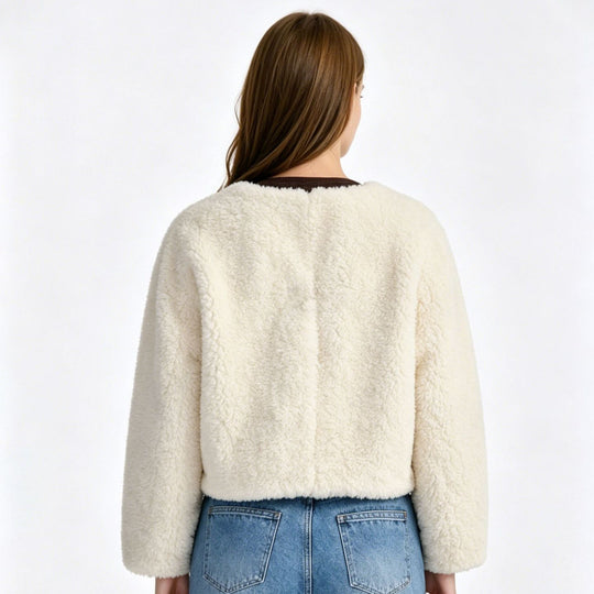 Damen Kurzblouson aus Teddy‑Fleece mit Knebelverschlüssen Shop Nory