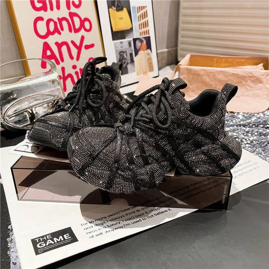 Damen Glamouröse Chunky‑Sneaker mit komplettem Strassbesatz und profilierter Gummisohle Shop Nory