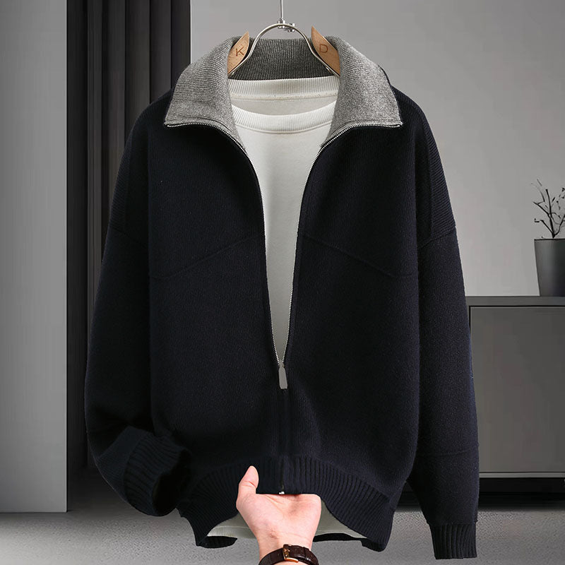 Herren Stylische Sweatjacke mit hohem Kragen Shop Nory