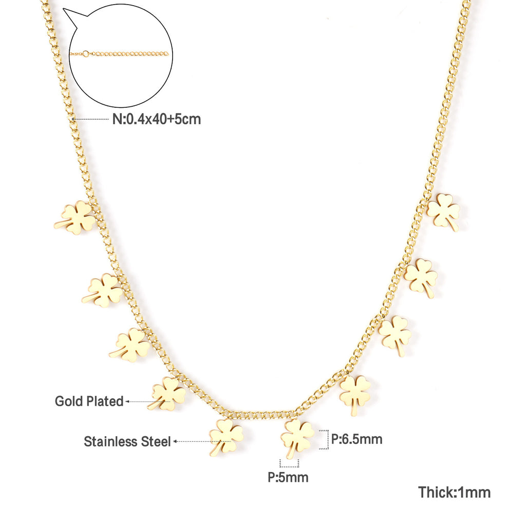 Damen elegante Goldplattierte Halskette mit geometrischen Anhängern Shop Nory