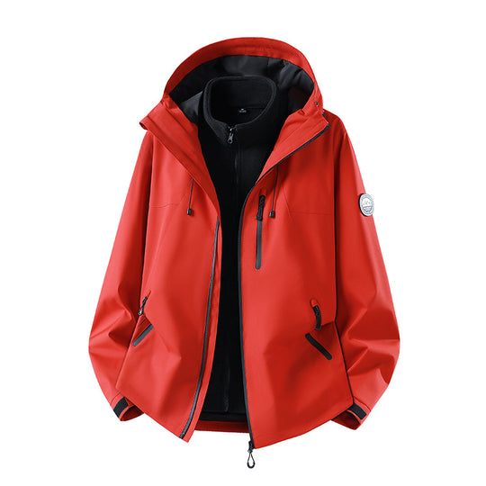 Herren Wasserdichte Softshell-Jacke mit Kapuze und atmungsaktiver Membran Shop Nory