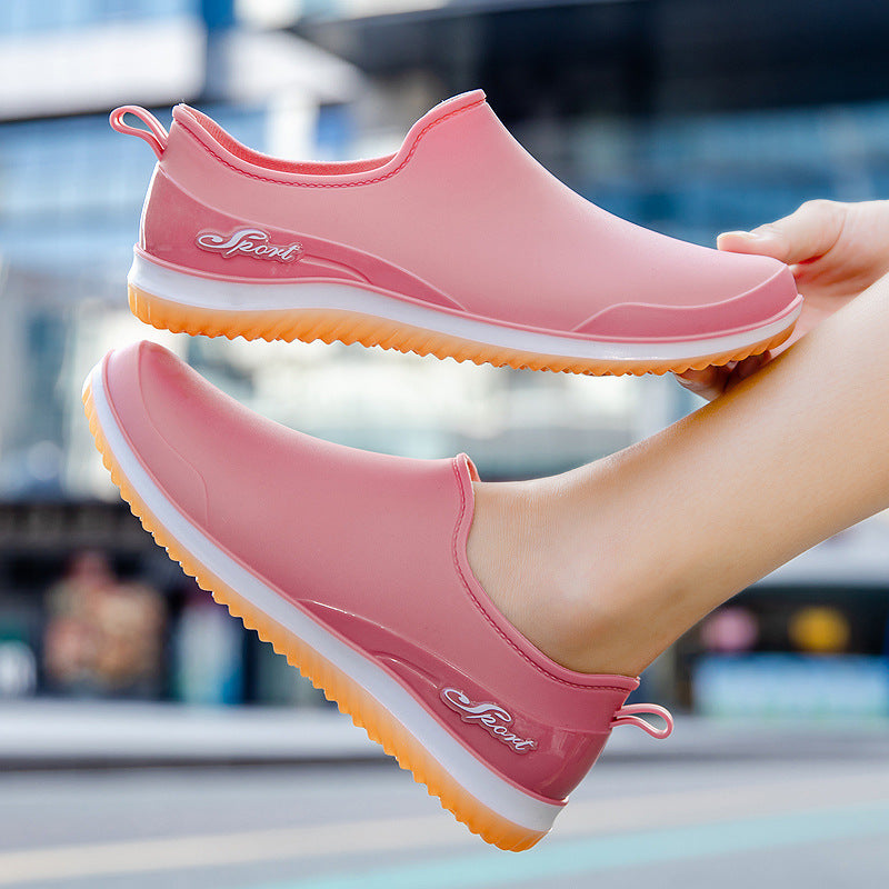 Damen Wasserdichte Kurzschlupf-Gummischuhe mit profiliertem Antirutsch-Laufsohlenprofil Shop Nory