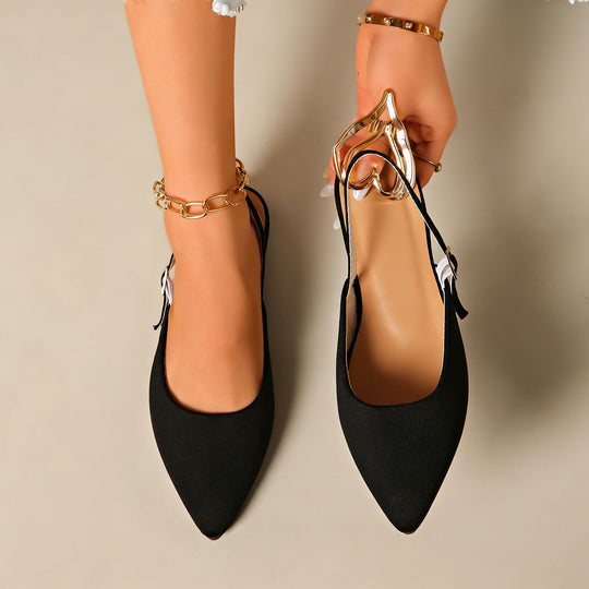 Damen Elegante Slingback-Pumps mit modischem Ketten-Detail