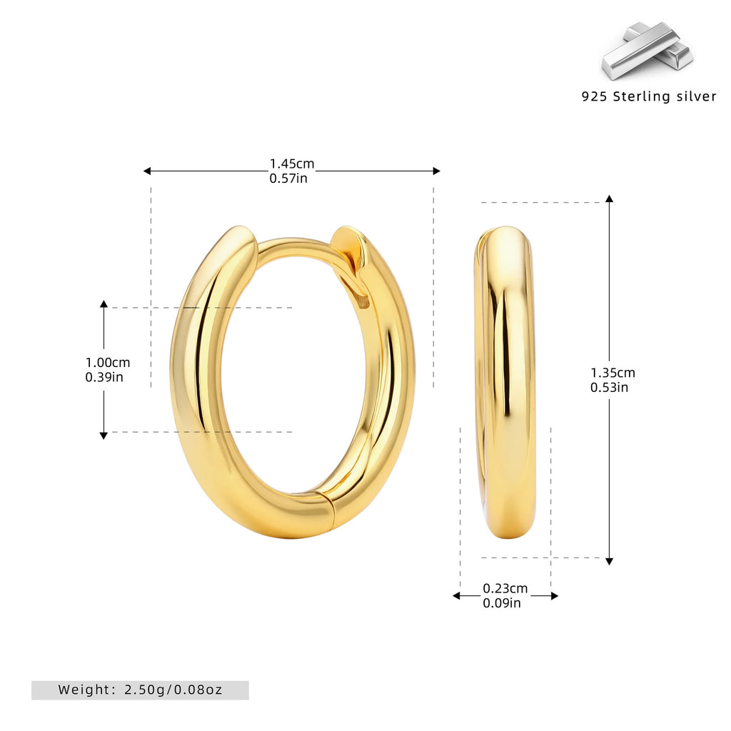 Damen Creolen mit zeitgenössischem Design aus hochwertigem 925 Sterling Silber Shop Nory