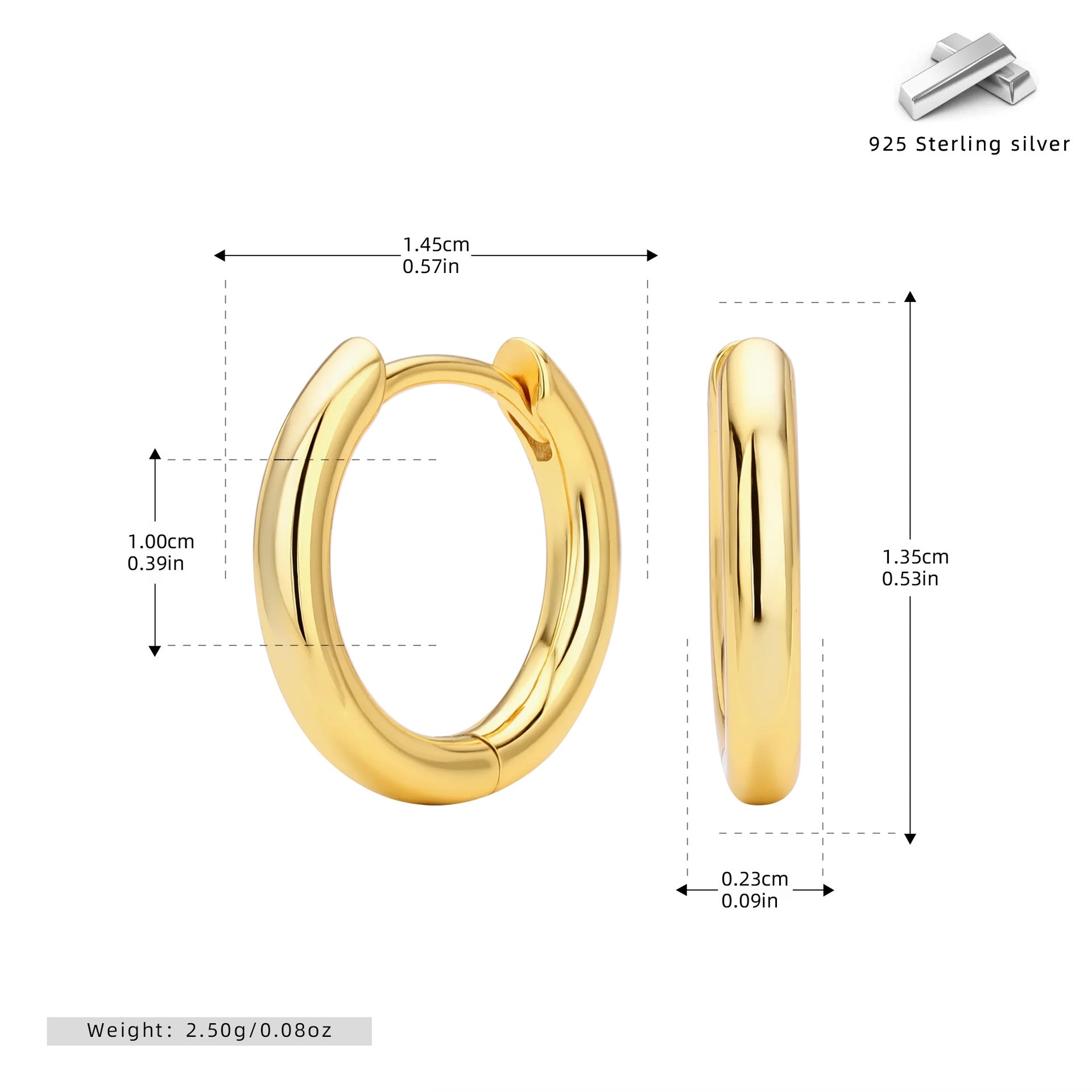 Damen Creolen mit zeitgenössischem Design aus hochwertigem 925 Sterling Silber Shop Nory