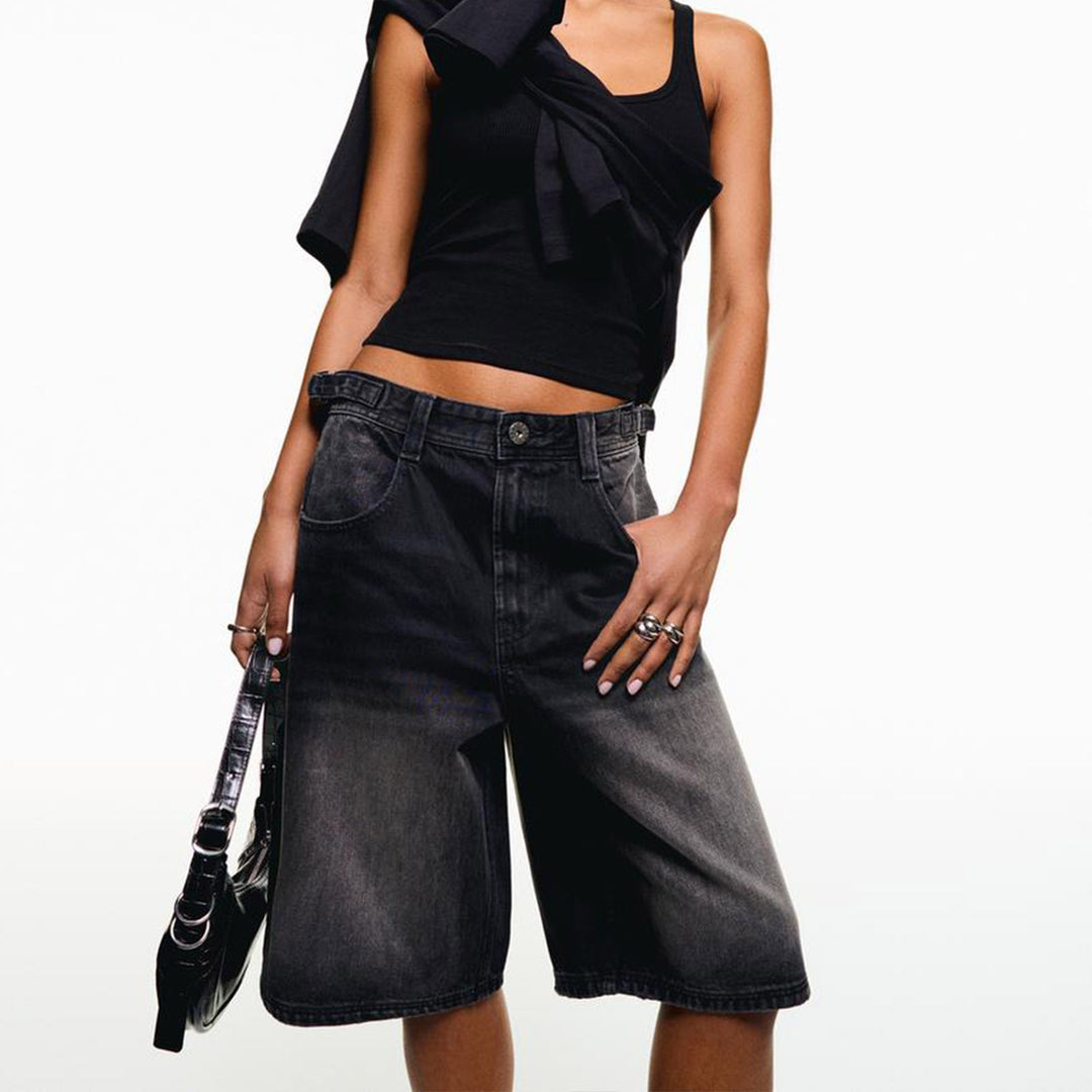Damen Hochgeschnittene Denim-Shorts im modernen Stil