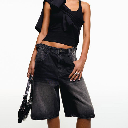 Damen Hochgeschnittene Denim-Shorts im modernen Stil