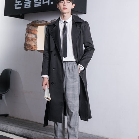 Herren Leichter Trenchcoat mit Doppelreiher, tailliertem Schnitt und windabweisender Oberfläche Shop Nory