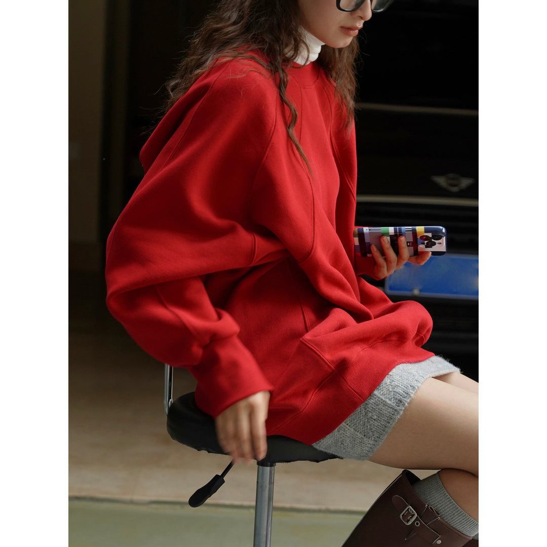 Damen Boxy-Sweatshirt mit Raglan-Nähten und voluminösen Ärmeln Shop Nory