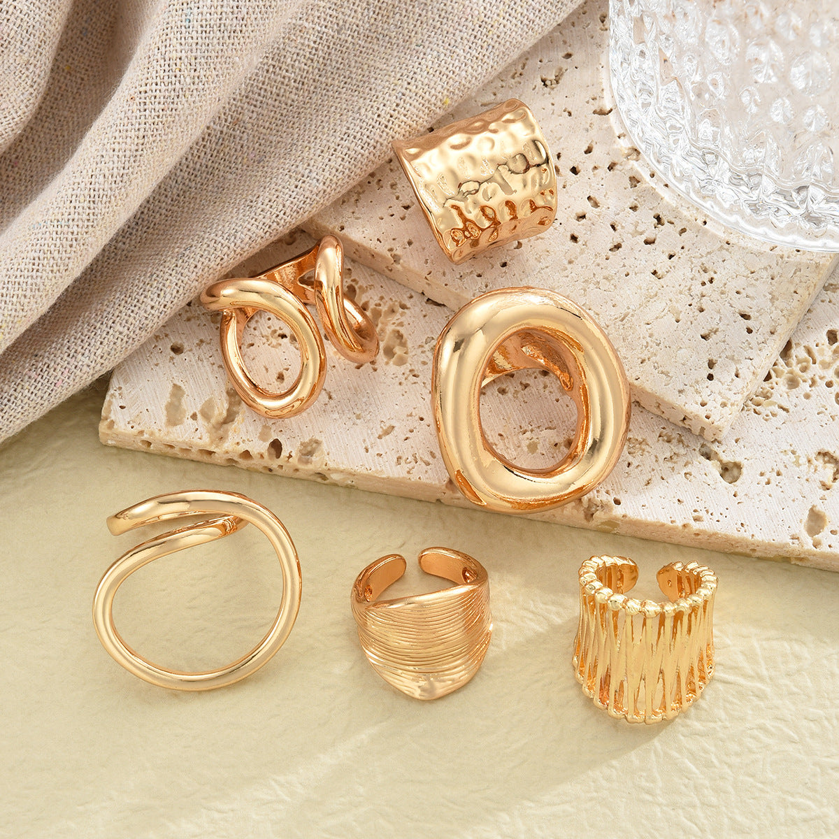 Damen Ring-Set mit kunstvollen und modernen Designs Shop Nory