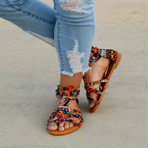 Damen Urbanen Geflochtenen Sandalen Shopnory