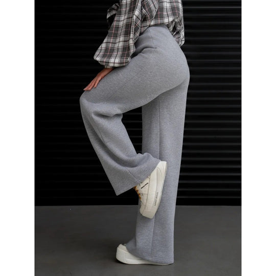 Damen nan fließende Palazzo-Loungehose mit extra weitem Bein elastischem Komfortbund und dezenten Eingrifftaschen Shop Nory