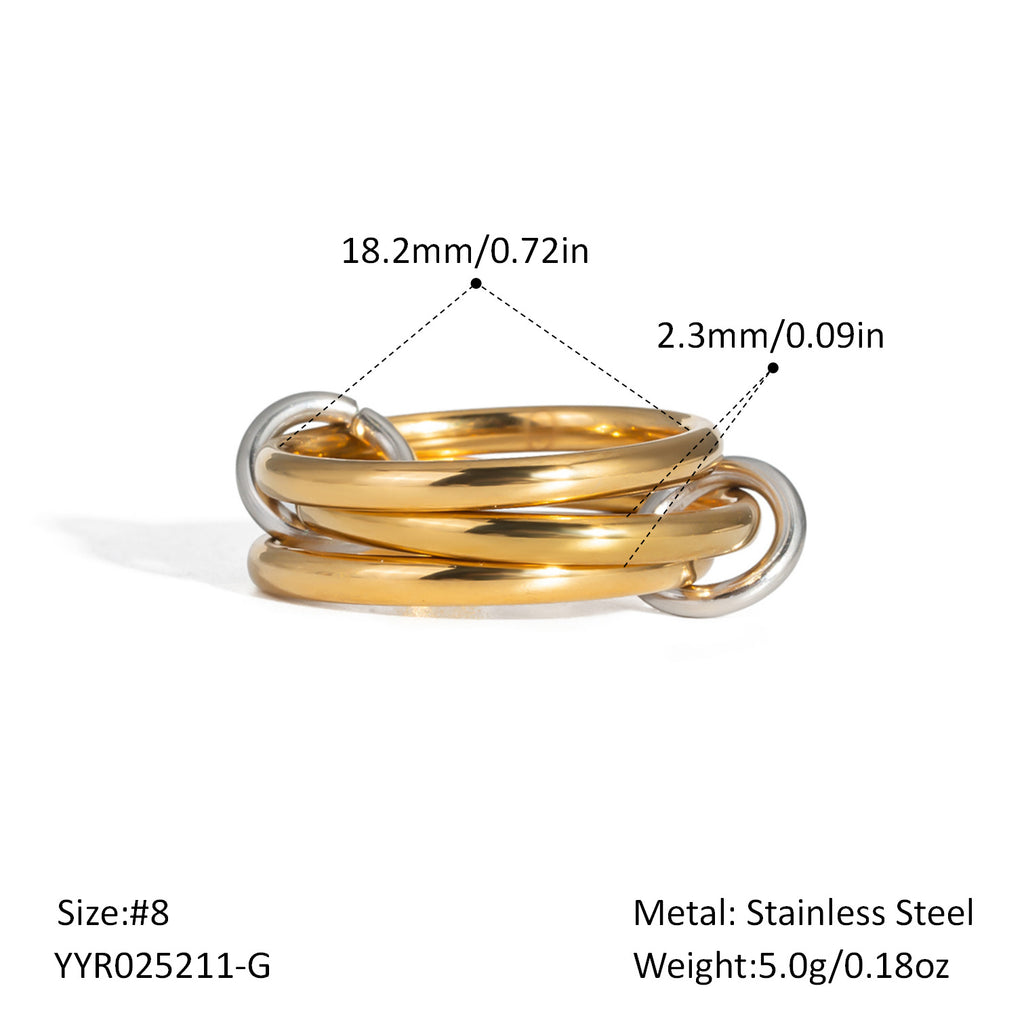 Damen schickes Mehrfarbiges Ring-Set Shop Nory
