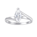 Damen Verlobungsring mit ovalem Hauptstein und filigraner Zirkonia-Verzierung Shop Nory