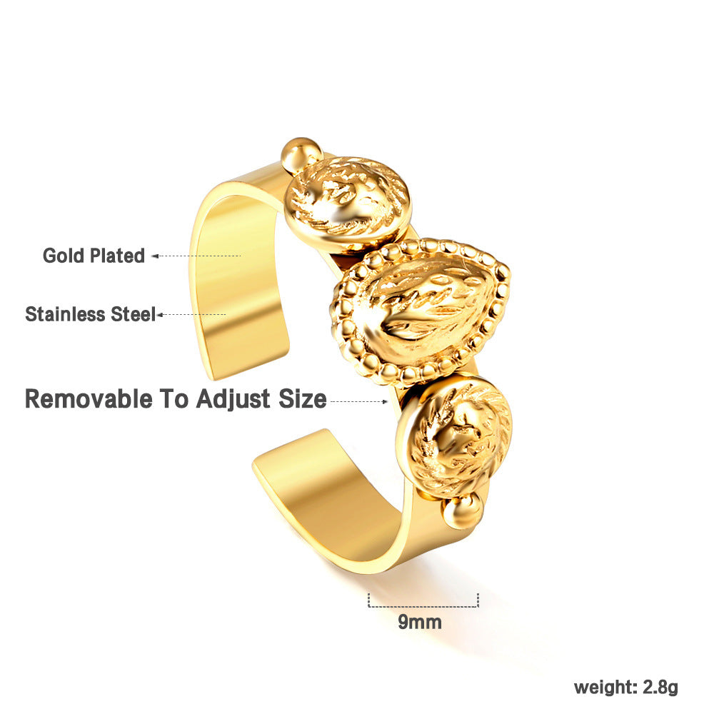 Damen regulierbarer Ring mit kunstvollem Motiv Shop Nory