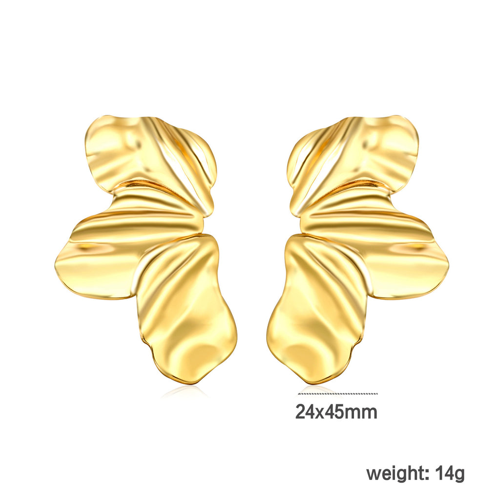 Damen Ohrstecker im eleganten Muschel-Design mit glänzender Oberfläche Shop Nory